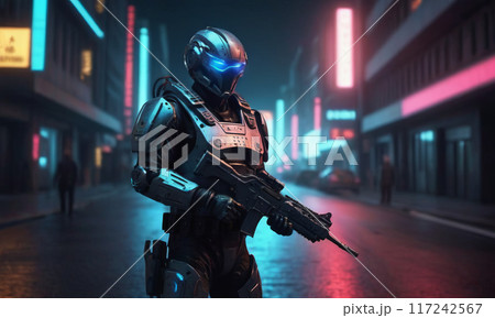 RoboCop on the street 117242567