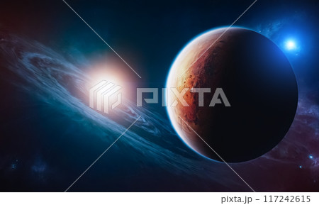 Beautiful space landscape 117242615