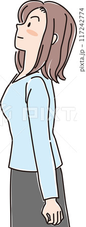 色々な年代の人物_横向き_キリッと上を見上げる_女性_20代_30代 色々な年代の人物_横向き_キリッと上を見上げる_女性_20代_30代 117242774