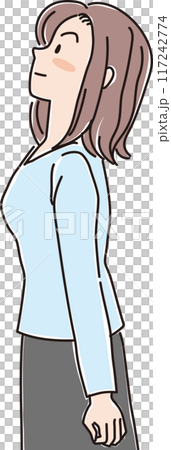 色々な年代の人物_横向き_キリッと上を見上げる_女性_20代_30代 色々な年代の人物_横向き_キリッと上を見上げる_女性_20代_30代 117242774