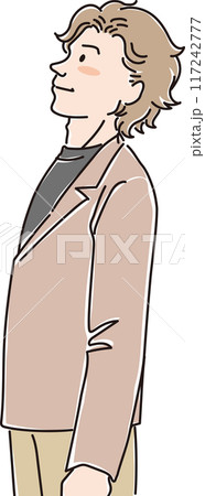 色々な年代の人物_横向き_キリッと上を見上げる_男性_20代_30代 色々な年代の人物_横向き_キリッと上を見上げる_男性_20代_30代 117242777