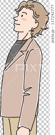 色々な年代の人物_横向き_キリッと上を見上げる_男性_20代_30代 色々な年代の人物_横向き_キリッと上を見上げる_男性_20代_30代 117242777