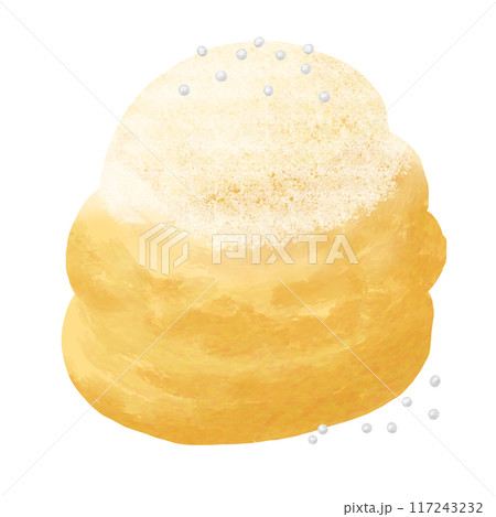 シュガーがかかったシュークリームのイラスト 117243232