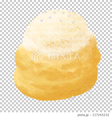 シュガーがかかったシュークリームのイラスト 117243232