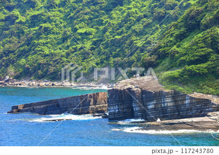 【山口県】晴天の須佐ホルンフェルス（萩ジオパーク） 117243780