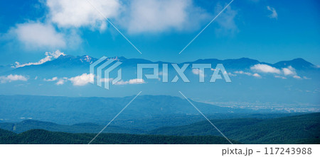二百名山浅間隠山山頂からの八ヶ岳の絶景 群馬県 日本 二百名山浅間隠山山頂からの八ヶ岳の絶景 群馬県 日本 117243988