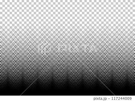 Drape dots gradient. Abstract background. Special screentone. 117244009