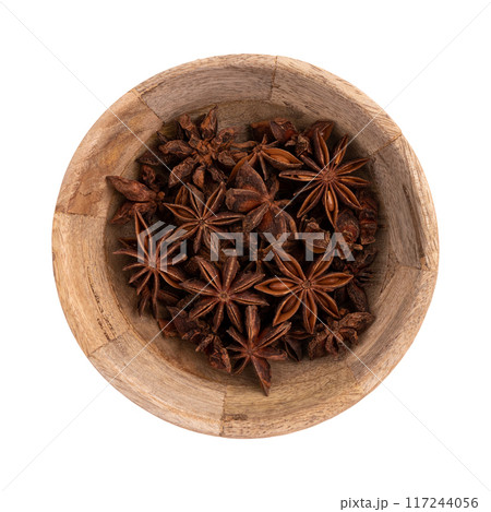 heap of star anise isolated on white background heap of star anise isolated on white background 117244056