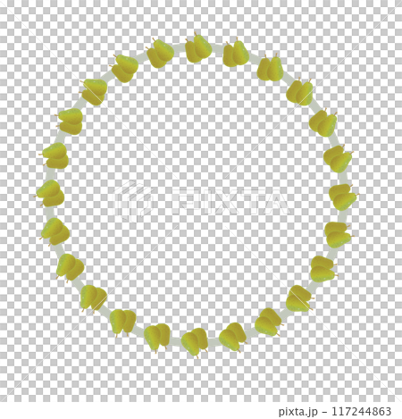 梨の円形飾り枠イラスト 梨の円形飾り枠イラスト 117244863
