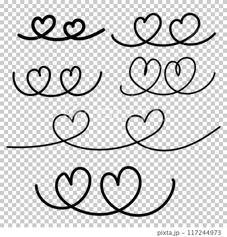 Double heart hand drawn for love, valentine, element and couple Double heart hand drawn for love, valentine, element and couple 117244973