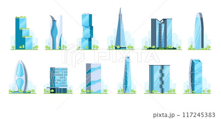 City building. Urban landscape. Modern skyscraper. Flat park tree and house. Cityscape icon. Town architecture. Modern minimal skyline. Geometric shapes. Street background. Vector graphic homes set City building. Urban landscape. Modern skyscraper. Flat park tree and house. Cityscape icon. Town architecture. Modern minimal skyline. Geometric shapes. Street background. Vector graphic homes set 117245383