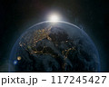 image of the earth seen from space. 3d render. 117245427