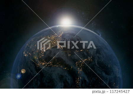 image of the earth seen from space. 3d render. 117245427