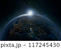 image of the earth seen from space. 3d render. 117245430