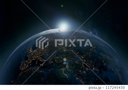 image of the earth seen from space. 3d render. 117245430