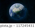 image of the earth seen from space. 3d render. 117245431