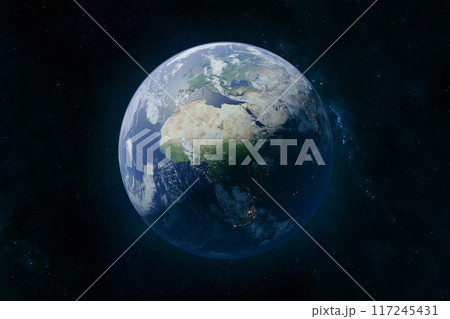image of the earth seen from space. 3d render. 117245431