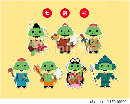 年賀状 2025年 巳年 七福神 年賀状 2025年 巳年 七福神 117246602