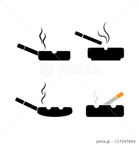 cigarette ashtray icon cigarette ashtray icon 117247664