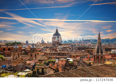 Panorama of Rome near Campus Martius from the Pincian Hill, Italy 117247836