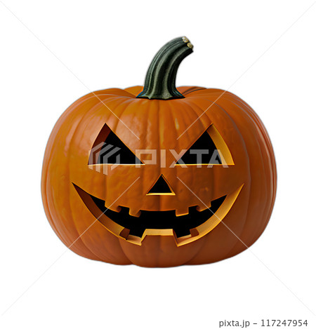ハロウィンかぼちゃの透過PNG素材 高画質 リアル 117247954