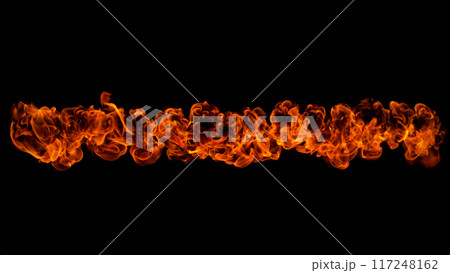 Fire flames isolated on black , abstract background Fire flames isolated on black , abstract background 117248162