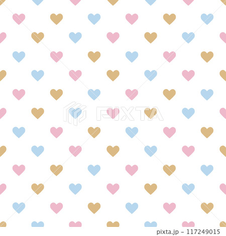 Cute Valentines Day seamless pattern pastel colors small hearts background. Romantic design for cards, fabric or baby clothes. Cute Valentines Day seamless pattern pastel colors small hearts background. Romantic design for cards, fabric or baby clothes. 117249015