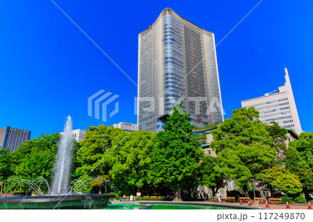 東京 千代田区 有楽町 日比谷公園から見た 東京ミッドタウン日比谷 東京 千代田区 有楽町 日比谷公園から見た 東京ミッドタウン日比谷 117249870