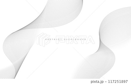 Abstract white background with black wavy lines 117251897