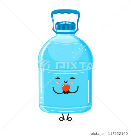 Plastic Water Bottle holding a heart in hands character. Vector hand drawn cartoon kawaii character illustration icon. Isolated on white background. Plastic Water Bottle in love character concept Plastic Water Bottle holding a heart in hands character. Vector hand drawn cartoon kawaii character illustration icon. Isolated on white background. Plastic Water Bottle in love character concept 117252140