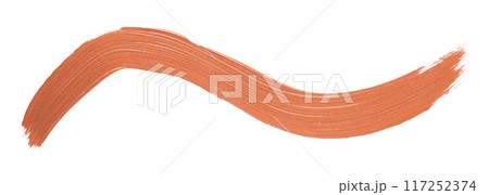 Shiny orange brush stroke isolated on white background Shiny orange brush stroke isolated on white background 117252374
