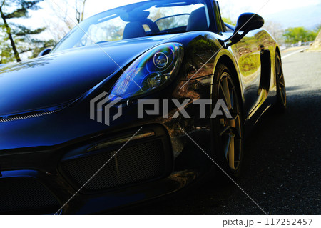 艶々の黒いオープンカー 艶々の黒いオープンカー 117252457