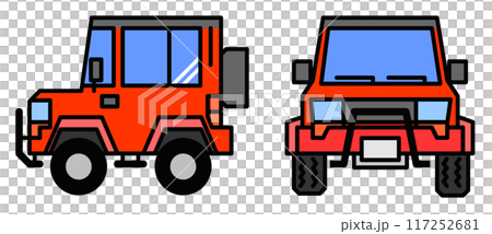 A 4WD car that is strong on rough roads and snowy roads 117252681