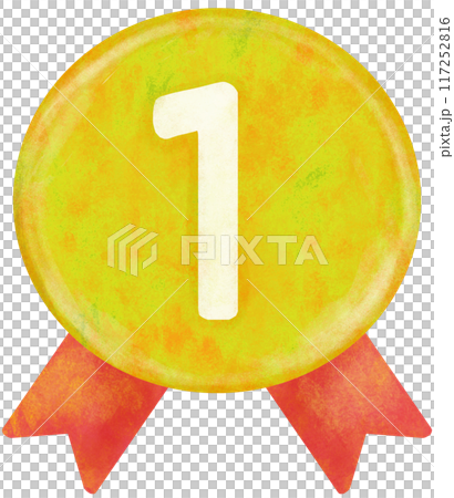 第一名獎牌獎插畫素材 117252816