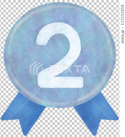 Second place medal award illustration material 117252858