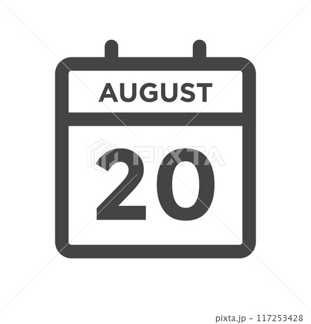 August 20 Calendar Day or Calender Date for Deadlines or Appointment August 20 Calendar Day or Calender Date for Deadlines or Appointment 117253428