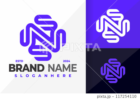N or S Monogram Logo design vector symbol icon illustration N or S Monogram Logo design vector symbol icon illustration 117254110