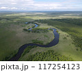 北海道 魅惑の釧路湿原 空撮 くびれ 北海道 魅惑の釧路湿原 空撮 くびれ 117254123