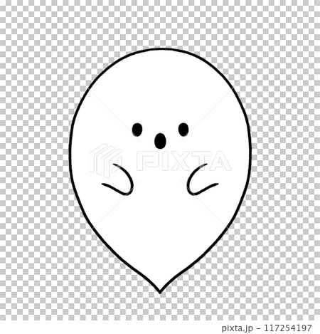 Black and white cute ghost 117254197