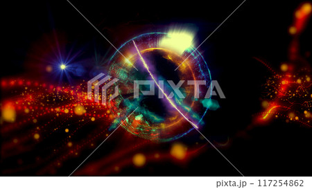 energy sector.Futuristic magical plasma circle  glows in space. 117254862