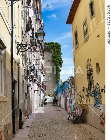 very picturesque streets of lisbon 117255356
