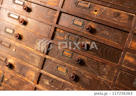 wooden vintage cabinet wooden vintage cabinet 117256363