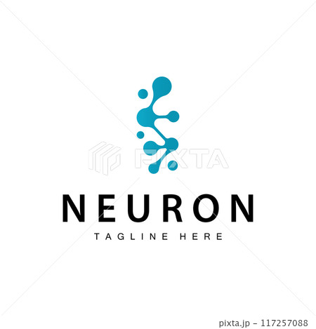 Neuron Logo Design Health Illustration DNA Molecule Nerve Cell Abstract Simple Illustration 117257088