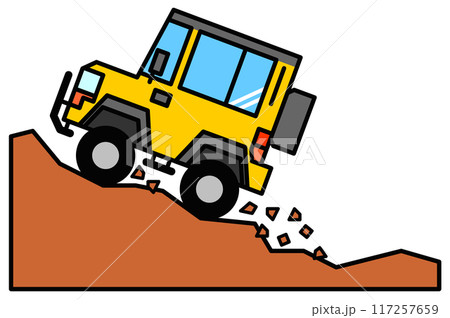 悪路を走破する四輪駆動車のイラスト 悪路を走破する四輪駆動車のイラスト 117257659