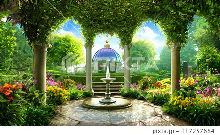 港の見える丘公園の噴水 117257684