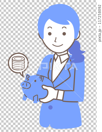 穩穩存錢的上班族女工 117258092