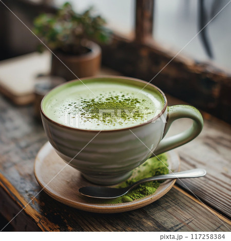 抹茶、抹茶ラテ、緑茶 Generative AI  117258384