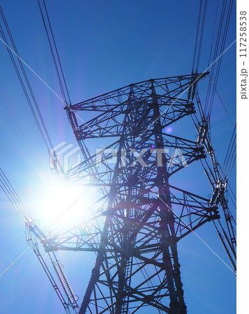 鉄塔と太陽 鉄塔と太陽 117258538