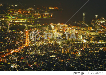 【灰ヶ峰展望台より呉市内を一望 (夜景)】 広島県呉市栃原町 117258753