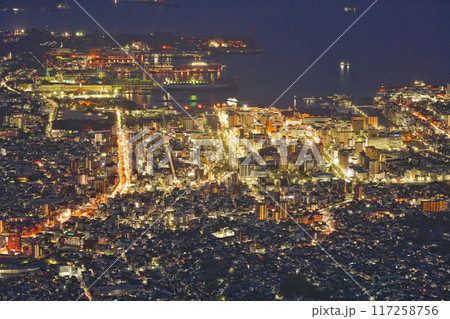 【灰ヶ峰展望台より呉市内を一望 (夜景)】 広島県呉市栃原町 117258756